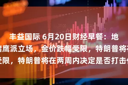 丰益国际 6月20日财经早餐：地缘紧张抵消美联储鹰派立场，金价跌幅受限，特朗普将在两周内决定是否打击伊朗